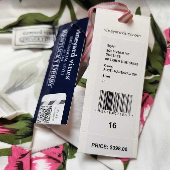 Vineyard Vines Dresses New 6 Vineyard Vines Kentucky Derby Roses Tiered Shirtdress Maxi